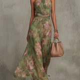 Ana - Vestido maxi plissado